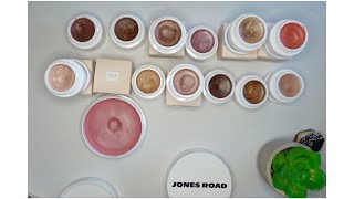 SWATCHING ALL 13 SHADES OF JONES ROAD MIRACLE BALM makeupswatches [upl. by Ayenat]