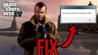 FIX seculauncher failed to start application 2000 как исправить ошибку при запуске GTA 4 [upl. by Anerdna737]