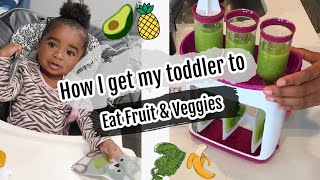 How to make Smoothie Pouches for Toddlers  Sneaking in lots of VEGGIES  Infantino Squeeze Station [upl. by Lamberto]