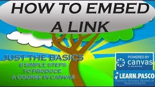 7b how to embed a link in Canvas [upl. by Nahgam]