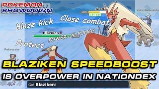 SPEED BOOST BLAZIKEN IS OVERPOWER IN NATIONDEX  Pokemon Showdown [upl. by Ajile]