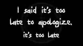 Timbaland  Apologize ft OneRepublic Lyrics [upl. by Nuhsal435]