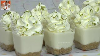 Cheesecake de Limón en Vasitos para Mesa de Postres  Recetas en Casayfamiliatv [upl. by Giwdul]