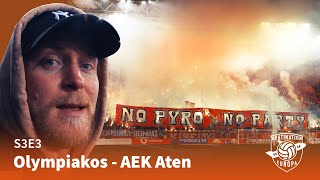 Destination Europa Olympiakos  AEK Aten S3E3 [upl. by Tam]