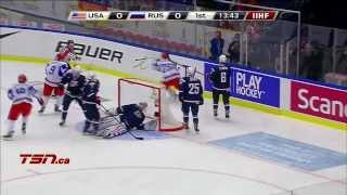 USA v Russia QF 35  2014 IIHF World Junior Championship [upl. by Nagn]