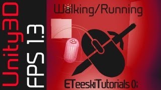 FPS13 Basic WalkingRunning Unity3D FPS Game Design Tutorial [upl. by Akima]