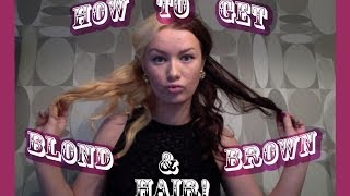 How To Dye Your Hair Half Blonde Half Brown Hair Coloring Tutorial  2 ways [upl. by Stafani]