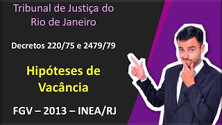 TJRJ 2020  Decreto 22075 e 247979 Hipóteses de Vacância [upl. by Evita145]