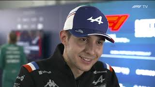 Esteban Ocon postqualifying interview  2022 Japanese Grand Prix [upl. by Fesuy]