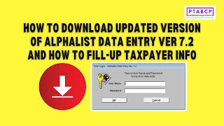 How to Download BIR Data Entry Ver 72 and How to Fillup Taxpayer Info  𝗣𝗧𝗔𝗕𝗖𝗣 𝗕𝘂𝘀𝗶𝗻𝗲𝘀𝘀 𝗖𝗼𝗮𝗰𝗵𝗶𝗻𝗴 [upl. by Markiv686]