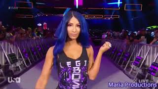 Sasha Banks enters the arena with Seth Rollinss theme song [upl. by Publius]