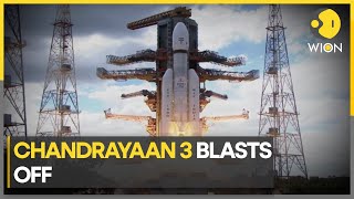 Chandrayaan3 blasts off from spaceport in southern Indian state  Latest News  WION [upl. by Rettuc685]