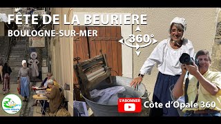 Fête de la Beurière de BoulognesurMer  Tourisme en France  vidéo 360° [upl. by Wilmar]