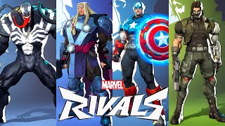 Marvel Rivals  All Characters amp Skins Showcase 4K 60FPS [upl. by Dahsar381]