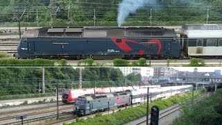 Denmark DSB ME class diesel locos at Osterport Station [upl. by Aivlis]