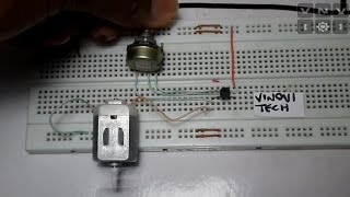 Control velocidad de Motores DC con Transistor y Potenciómetro  DC motor speed control [upl. by Ramej]