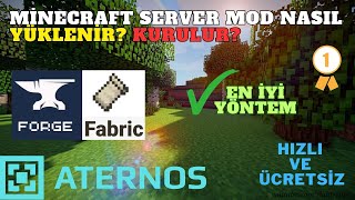 MİNECRAFT SERVER MOD YÜKLEME  ATERNOS MOD KURMA [upl. by Mallina]