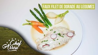 FAUX FILET DE DORADE AU LEGUMES  CHEF ASSOU [upl. by Amil]