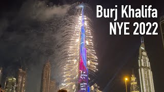 2022 Dubai Burj Khalifa New Years Eve Fireworks and Show in 4K best view [upl. by Ecaidnac173]