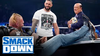 Lesnar returns for the Universal Title Match Contract Signing with Reigns SmackDown Oct 15 2021 [upl. by Audrit]