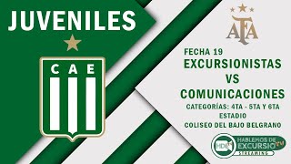 Excursionistas vs Comunicaciones  Fecha 19  Juveniles B 4TA  5TA Y 6TA DIVISIÓN [upl. by Candice]