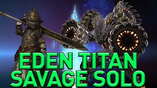 FFXIV Eden Titan SAVAGE Solo DRK 705 [upl. by Lytsyrk94]