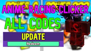 ALL Anime Racing Clicker CODES  Roblox Anime Racing Clicker Codes June 2023 [upl. by Mehalick]