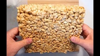 HOW TO MAKE CRUNCHY PEANUT BARS  BY CRAZY HACKER [upl. by Sukramal560]