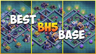 NEW BEST Builder Hall 5 Base COPY Link 2024 COC BH5 Trophy Base Link  Clash of Clans [upl. by Arinayed]