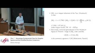 Markus Banagl  The LHomology fundamental class for singular spaces and the stratified Novikov [upl. by Saxet]