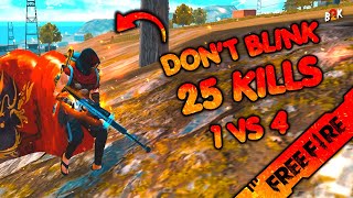 B2K DONT BLINK THE KING IS HERE  1 VS 4 25 KILLS [upl. by Zantos]