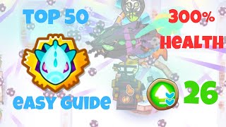 BTD6 How to Beat 300 HP Ranked Normal Lych 42 Winter Park in 26 Tiers Full Easy Top 50 Guide [upl. by Assirual930]