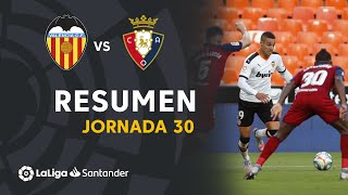 Resumen de Valencia CF vs CA Osasuna 20 [upl. by Aleil]