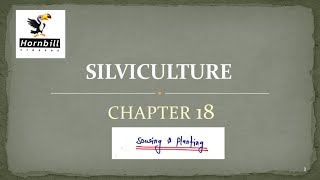 13 IFoS2019  Silviculture chapter 18  Sowing and planting [upl. by Apollo]