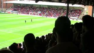 Barnet FC away at Leyton Orient Aug 2015  Prematch and Kick off [upl. by Epuladaug]