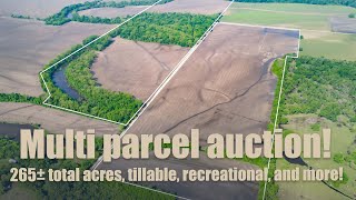 Multiparcel Kansas land auction  Tillable timber river frontage [upl. by Derron]