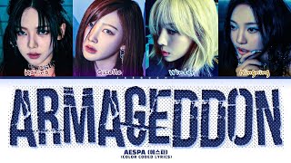 aespa Armageddon Lyrics 에스파 Armageddon 가사 Color Coded Lyrics [upl. by Ataynik]