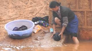 Washing Clothes in Yunnan China [upl. by Ahsiniuq]