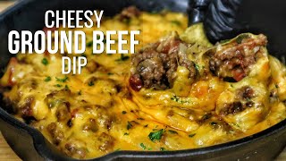 The Ultimate Game Day Cheesy Ground Beef Dip [upl. by Yerroc]