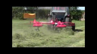 Enorossi DR420 Tedder and Rake Combination working in UK 2013  AMIA Ltd 01392 580987 [upl. by Supple]