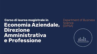 UNIBG  Laurea magistrale in Economia Aziendale Direzione Amministrativa e Professione DIPSA [upl. by Octave65]