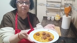 Guiso de patatas con albóndigas de carne cocina 🫰 parte 1 [upl. by Elsworth595]