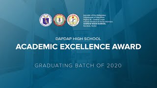 DHSSHS Academic Excellence Award  VIRTUAL AWARDING  Graduating Batch of 2020 DepEd Calendar [upl. by Paske227]