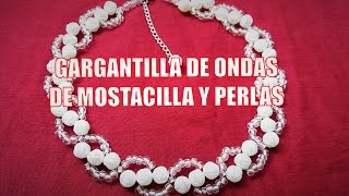 Hermosa Gargantilla con Perlas y Mostacillas [upl. by Vergil150]