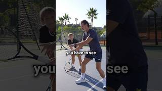 Dont only look at the ball 👀🎾 tennis tenniscoach tennistips tennislove [upl. by Siesser]