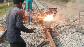 Alumino Thermic AT Welding of Rails [upl. by Hazen]