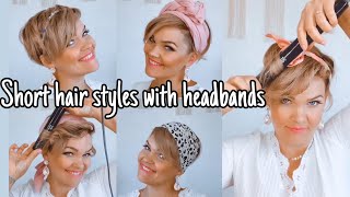 5 Headband styles for short hair [upl. by Arundell441]