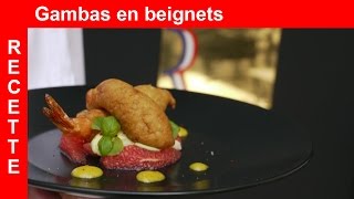 Recette des gambas en beignet [upl. by Karli]