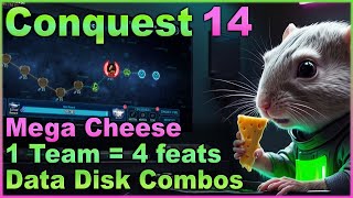 Conquest 14 Cheese Sector 1 1 team  4 feats S3 50 Droid Kills amp 150 foresight in 1 battle SWGOH [upl. by Bakki]