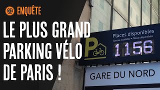 Un parking vélo Gigantesque à Paris  Gare du Nord [upl. by Esirtal]